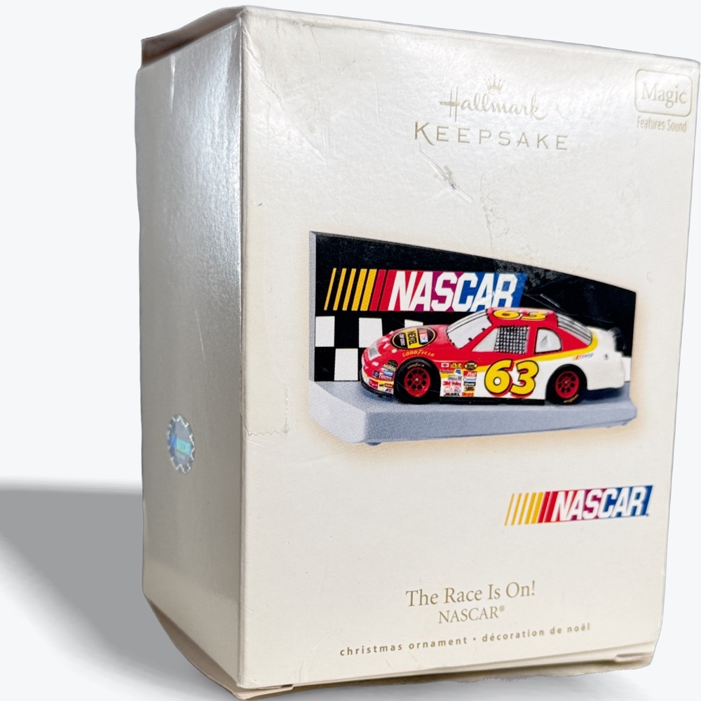 Hallmark Keepsake NASCAR The Race Is‎ On Magic Sound Christmas Ornament 2007